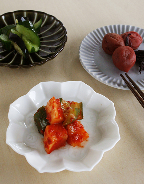 參窯 豆皿揃え三枚組（作山窯/グレー、カネコ小兵/茄子紺ブルー、深山