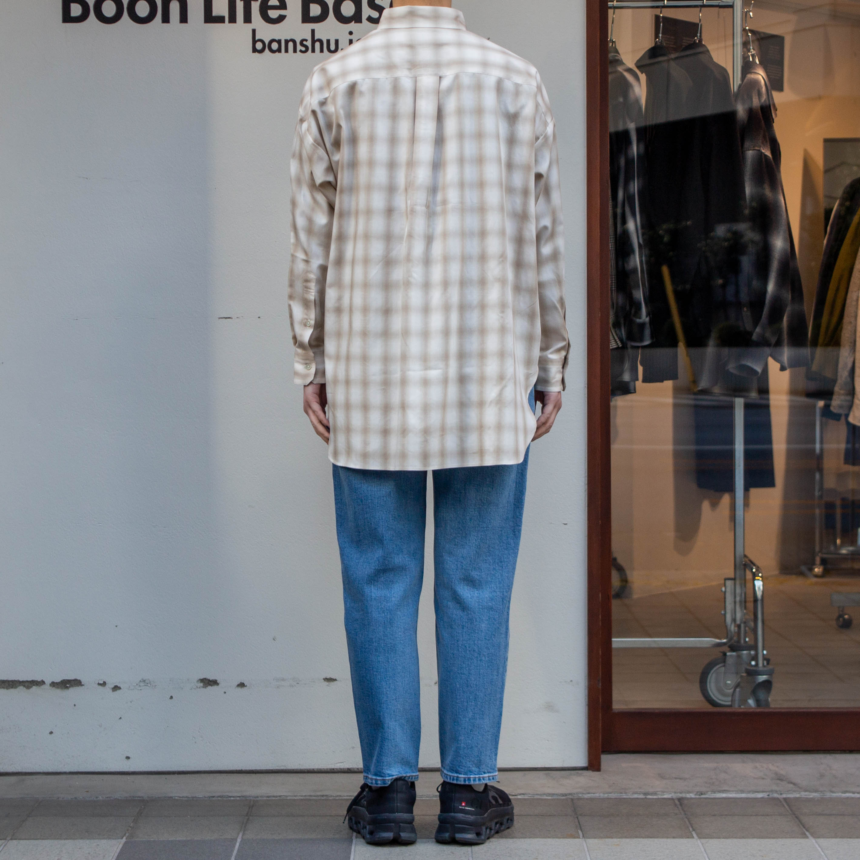 播州織　オンブレチェックチュニック