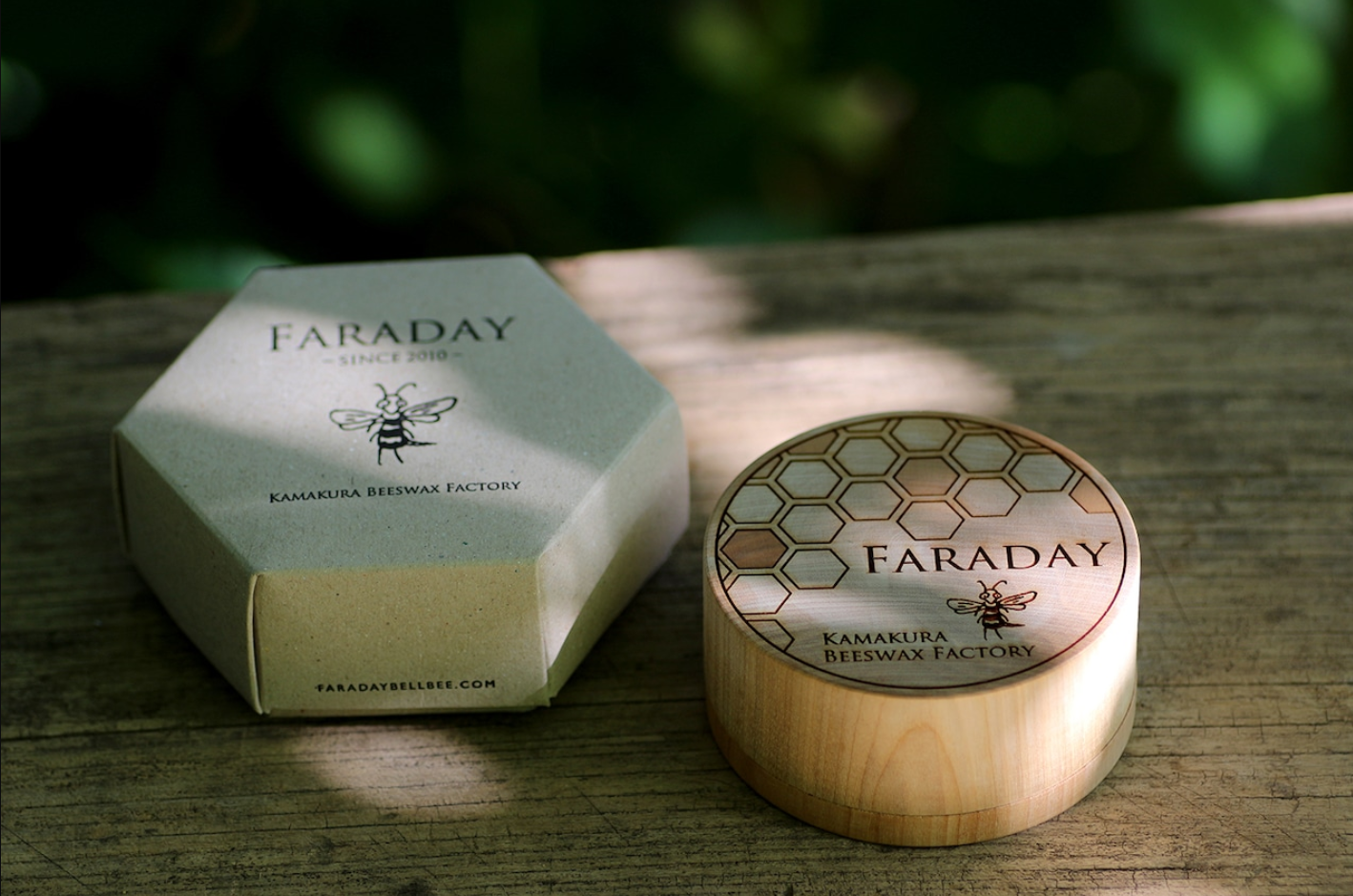 【国産・木製ケース入り】蜜蝋ワックス（60g）｜FARADAY