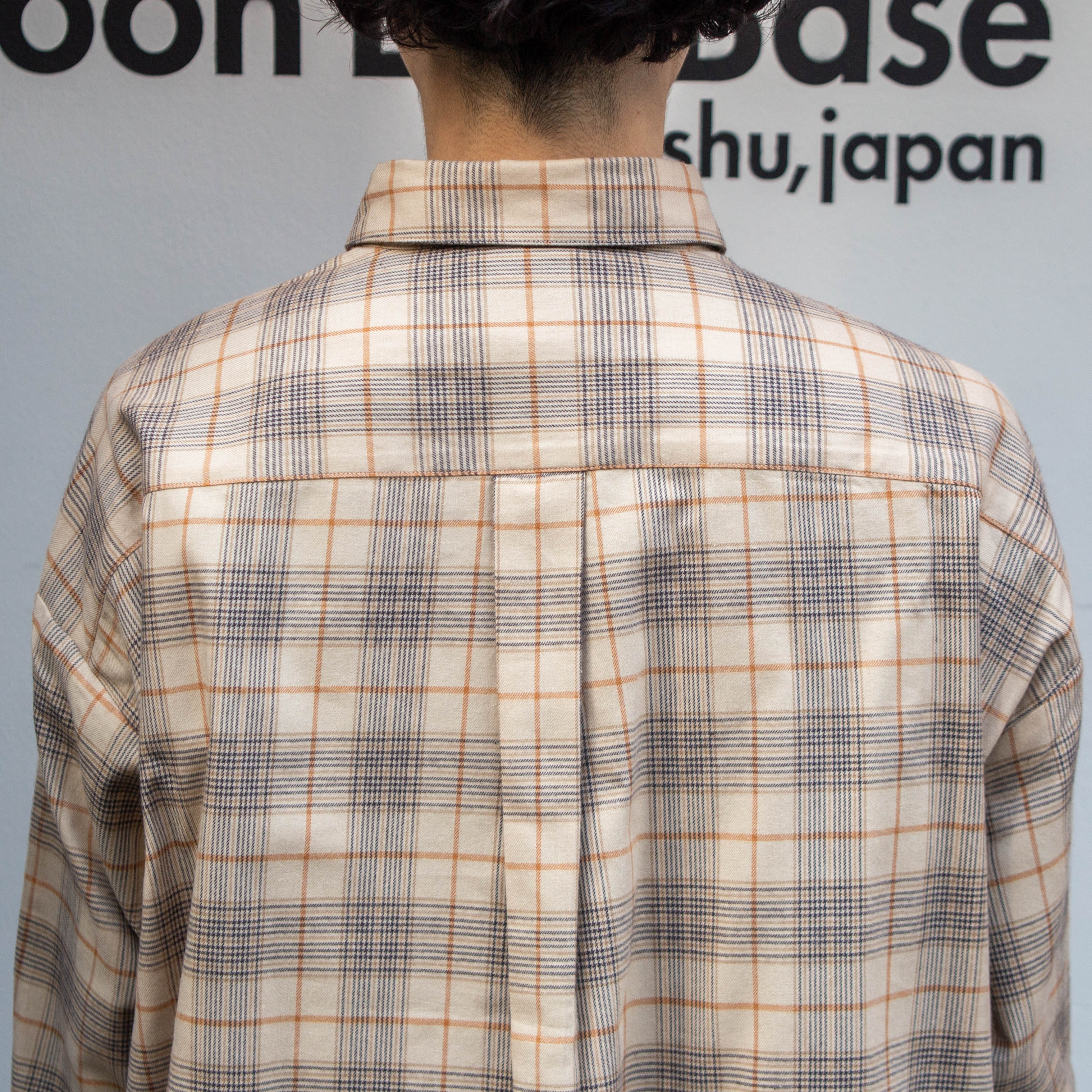 播州織　綿フランネル　グレンチェック　チュニック