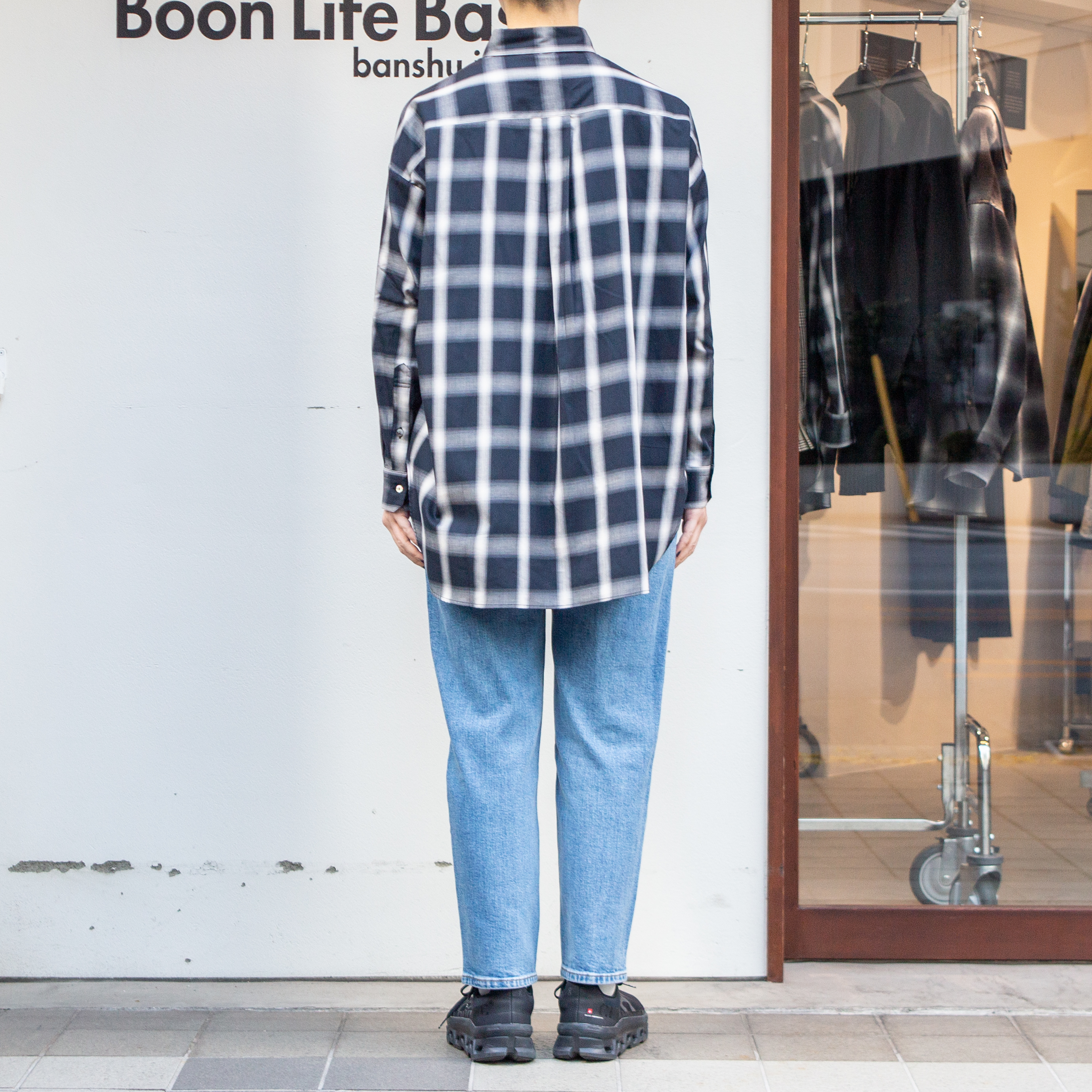 播州織　オンブレチェックチュニック