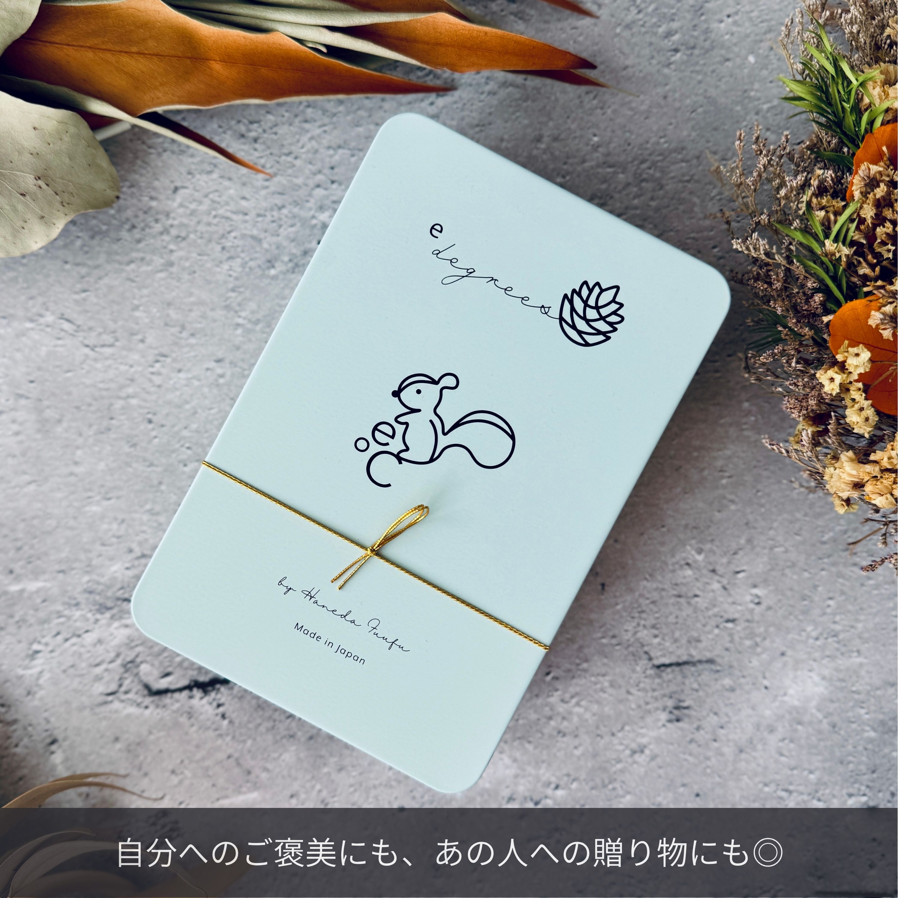 リスと戯れる森のクッキー缶｜e℃