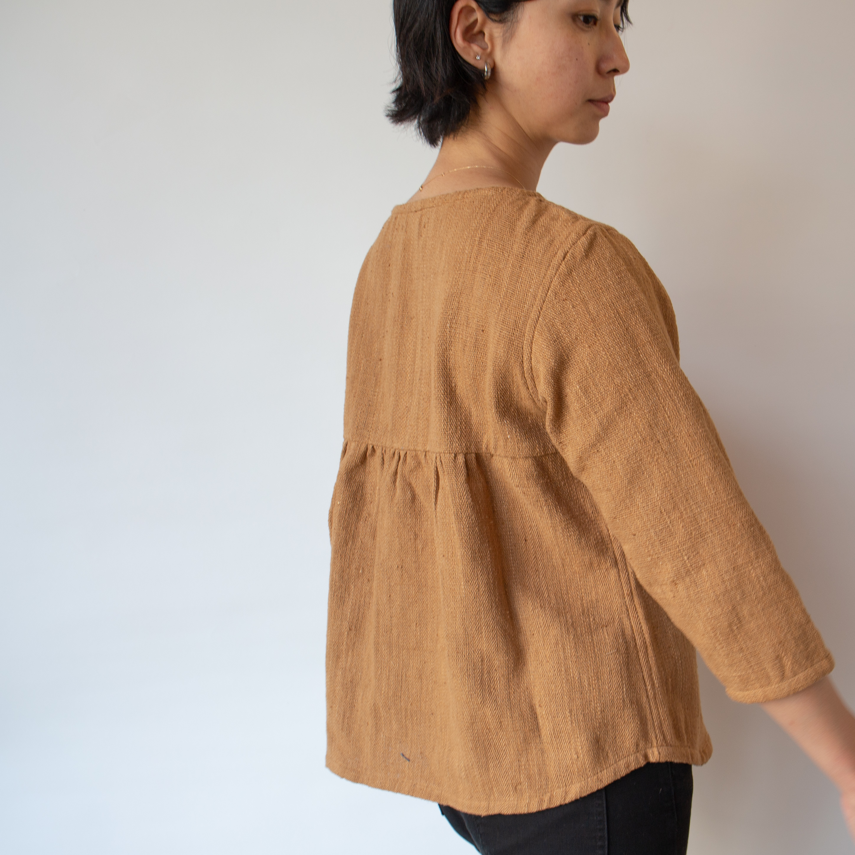 namu tops / long sleeve / 茶綿
