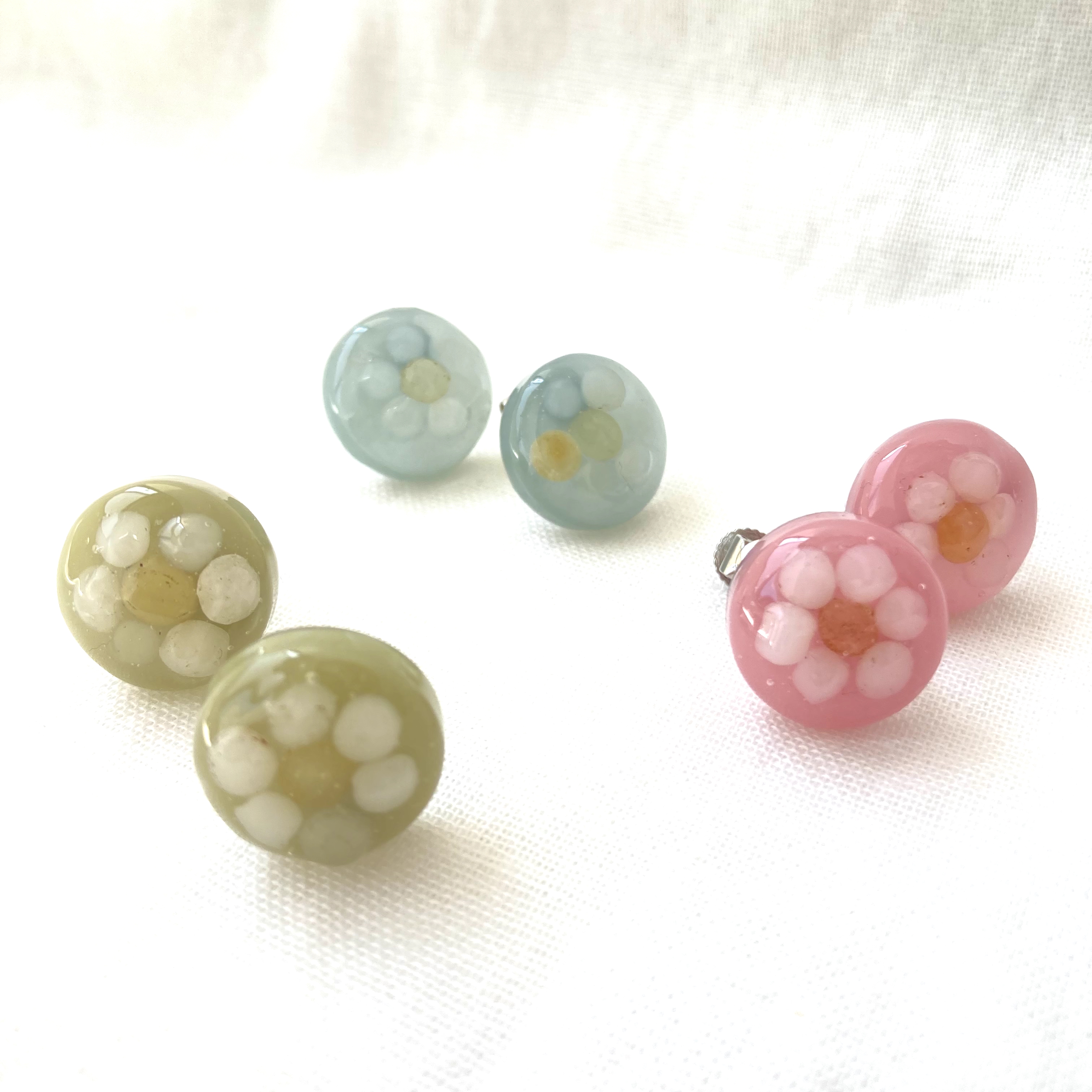 【川から海を守る】ペレットflower pierce/earring