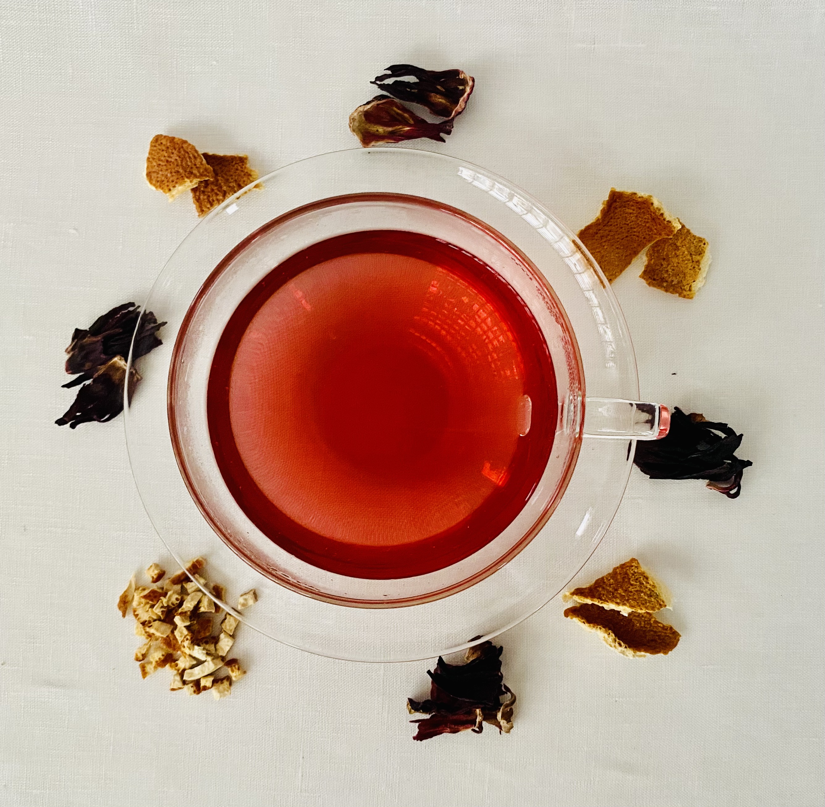 ハイビスカスとオレンジ