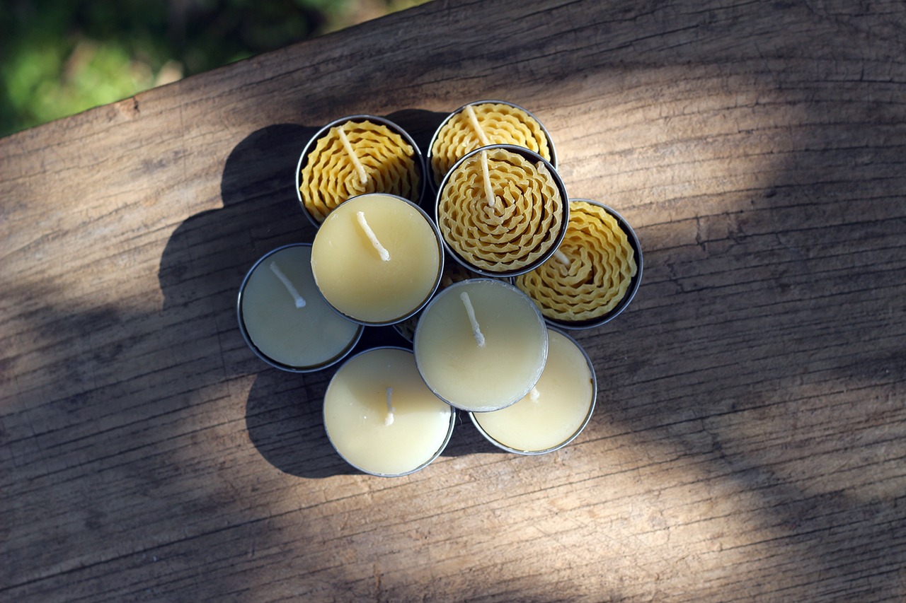 【100%オーガニック】蜜蝋キャンドル・ハニカム&ティーライトセット｜FARADAY