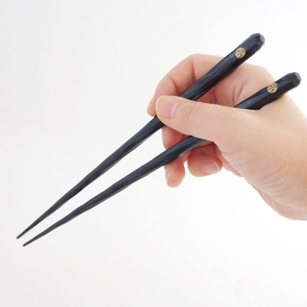 前途洋々（けずり箸 黒23.5cm）台紙ver.