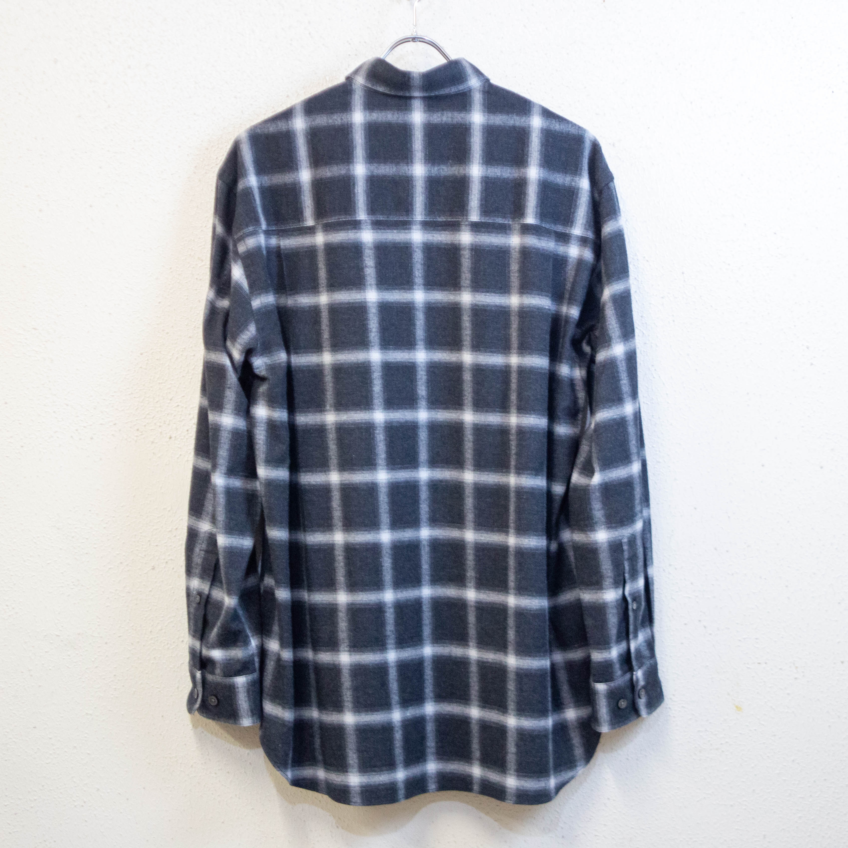 播州織　綿フランネル　ワイドシルエットシャツ