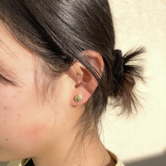 【川から海を守る】パステル mini小粒pierce/earring