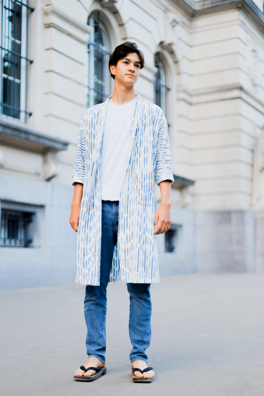 旅する藍と羽織り【HAORI | JAPAN BLUE（縞）】