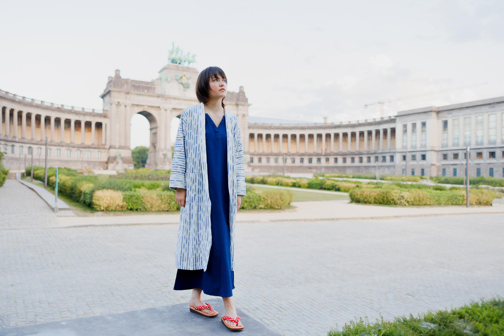 旅する藍と羽織り【HAORI | JAPAN BLUE（縞）】