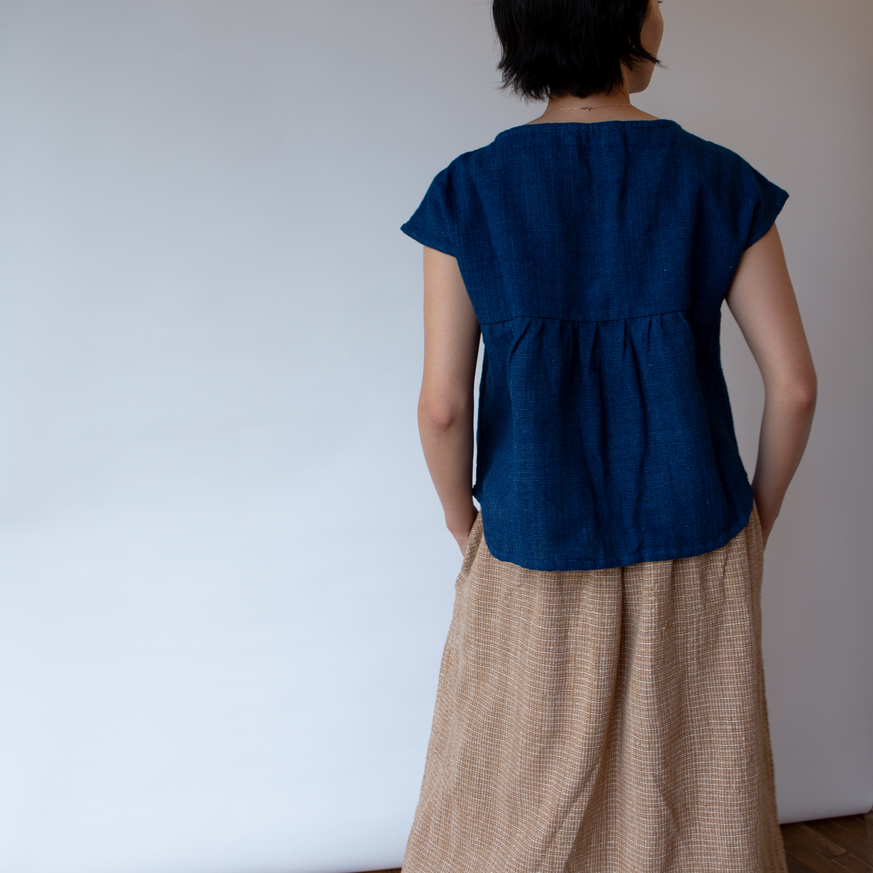 namu tops / short sleeve / 藍染