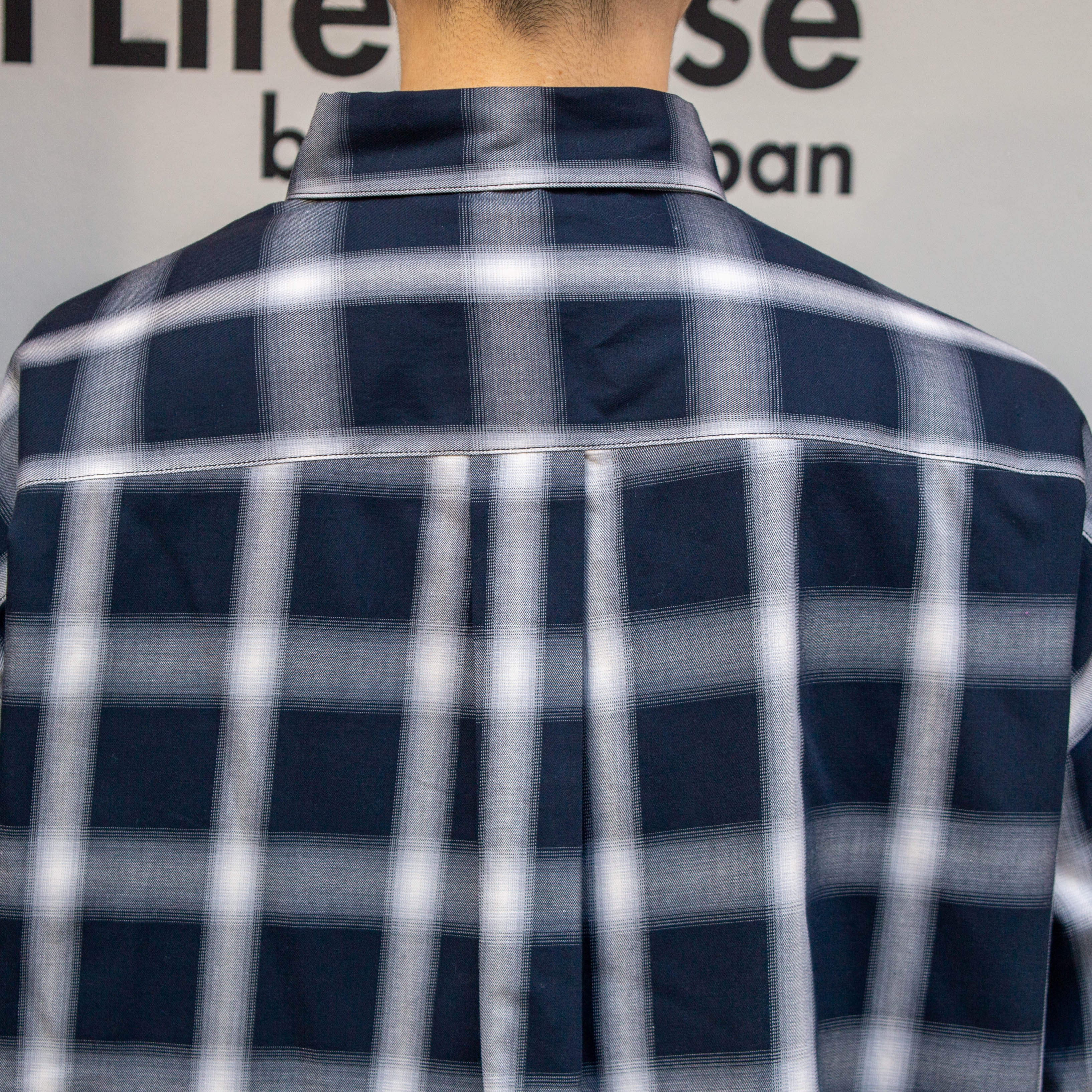 播州織　オンブレチェックチュニック