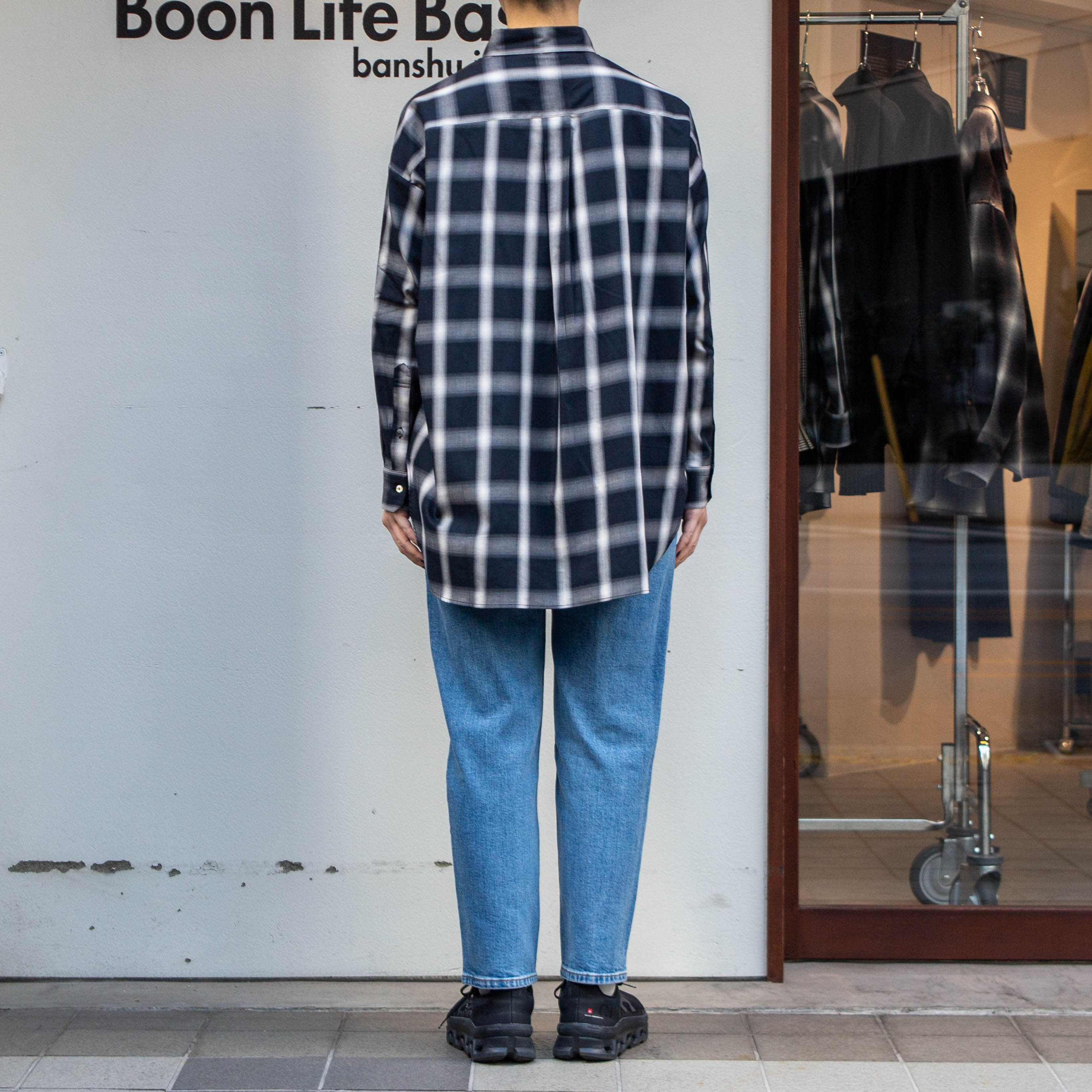 播州織　オンブレチェックチュニック