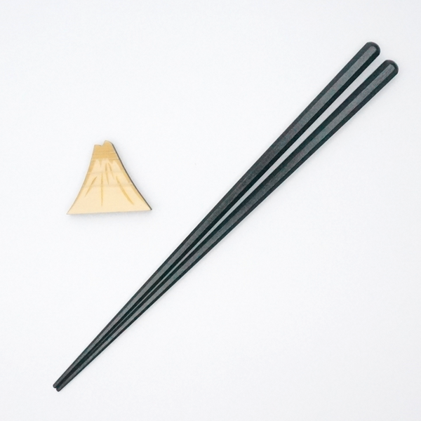丸八箸セット（黒漆）