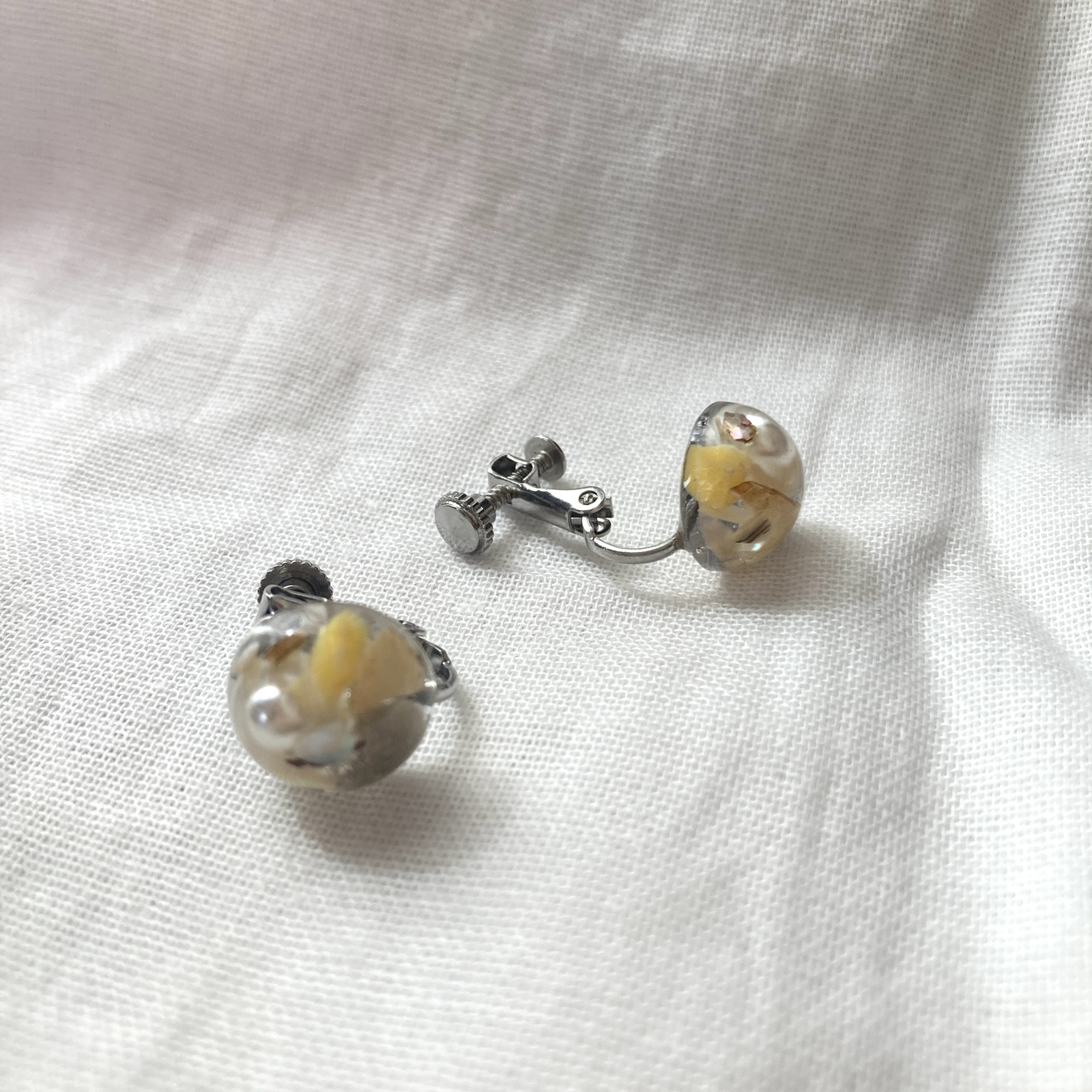 【川から海を守る】半球×pearl　pierce/earrings