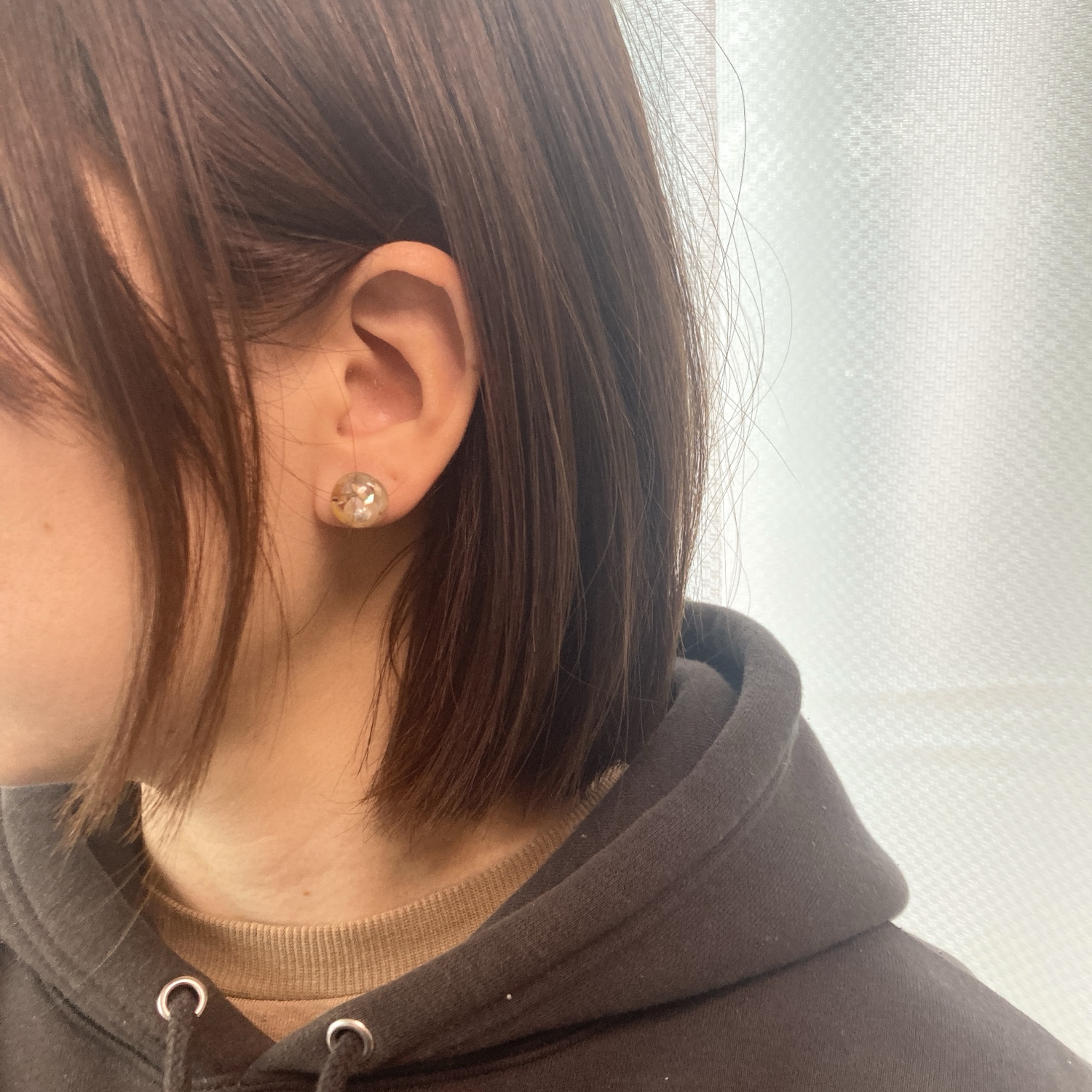 【川から海を守る】半球×pearl　pierce/earrings