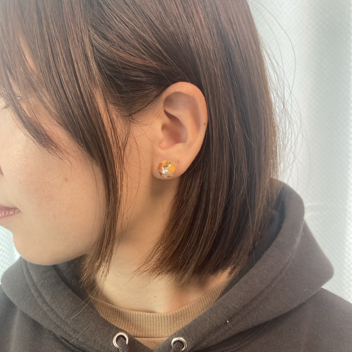【川から海を守る】半球×pearl　pierce/earrings
