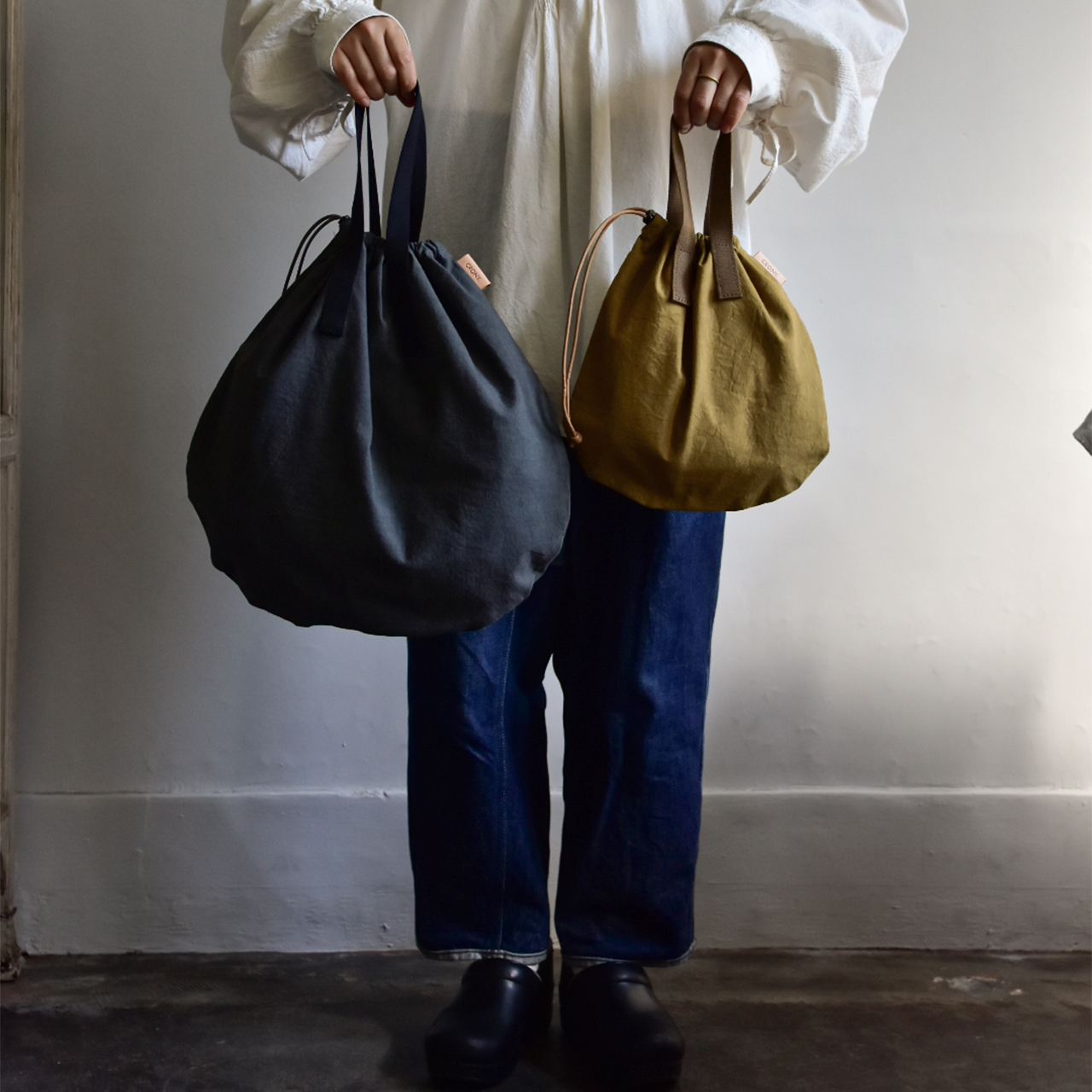 【ZAZA CLOTH】KINCHAKU TOTE M / 巾着トート M